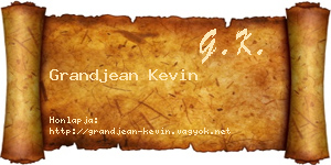 Grandjean Kevin névjegykártya